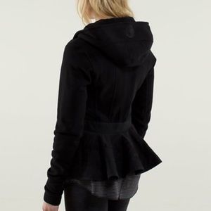 RARE lululemon Scuba Hoodie - Black Special Edition Peplum - Size 6